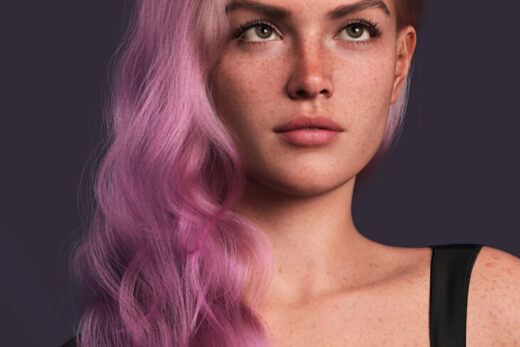 DForce Strand Based Side Swept Glam Style Hair Color Expansion