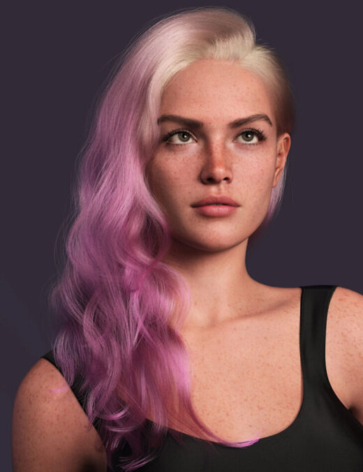 DForce Strand Based Side Swept Glam Style Hair Color Expansion