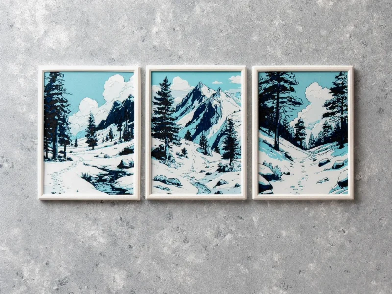 Winter trails wall art model files