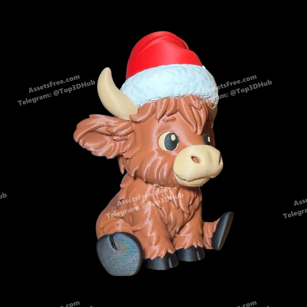 xmas-cow-multi-colour – STL 3D Print Model | AssetsFree.com Xmas cow multi colour