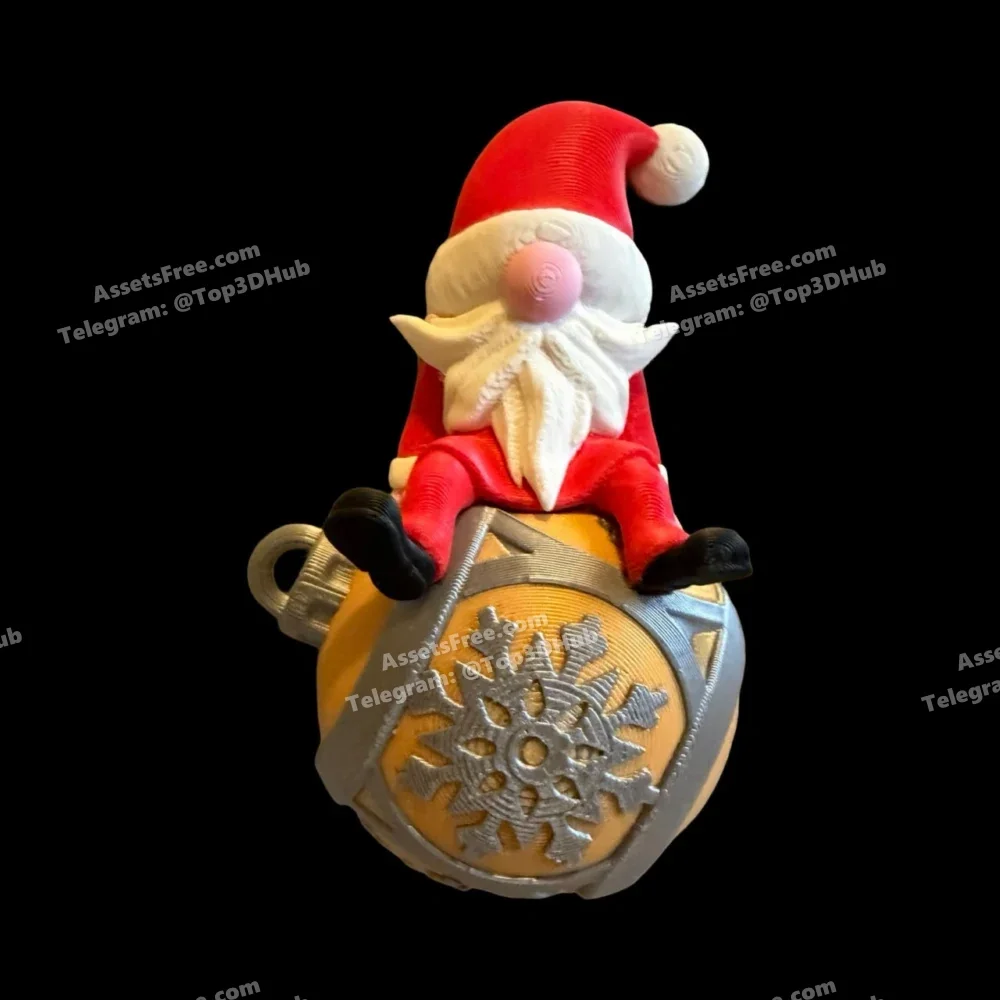 xmas-gnome-single-colour – STL 3D Print Model | AssetsFree.com Xmas gnome single colour