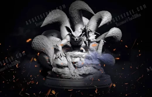 CarlosSilva3D Naruto and Kurama