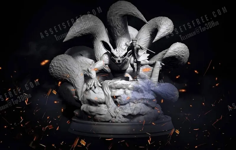 CarlosSilva3D Naruto and Kurama