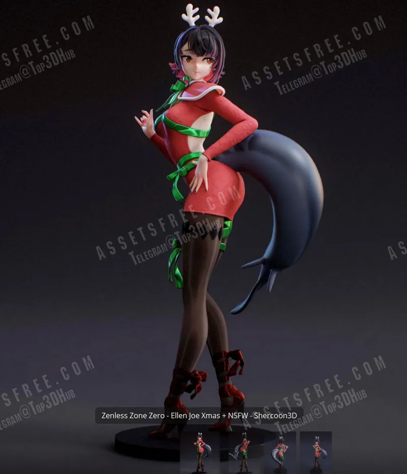 Christmas Ellen Joe SFW Shercoon3D