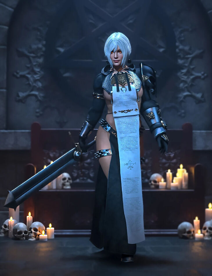 DeathKnight Fantasy Bundle for Genesis 8, 8.1 and 9 Females