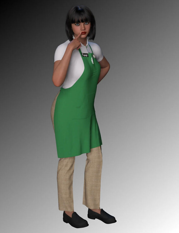 FG dForce Barista Uniform for Genesis