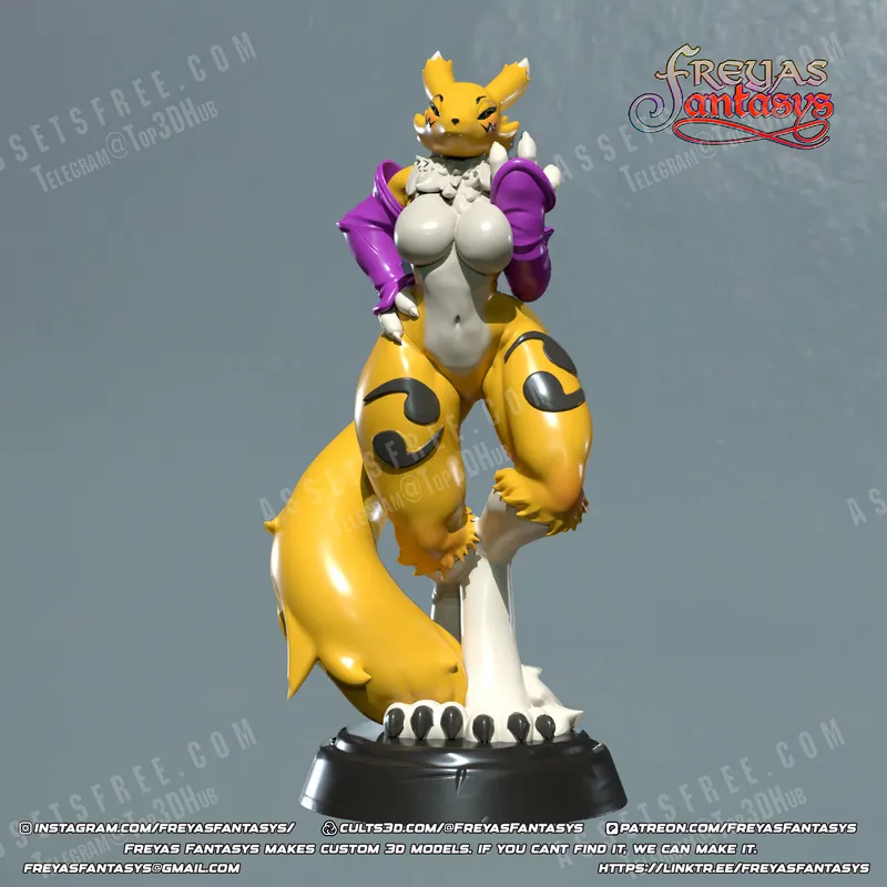 Freyas Fantasys – Renamon – STL 3D Print Model | AssetsFree.com Freyas Fantasys Renamon