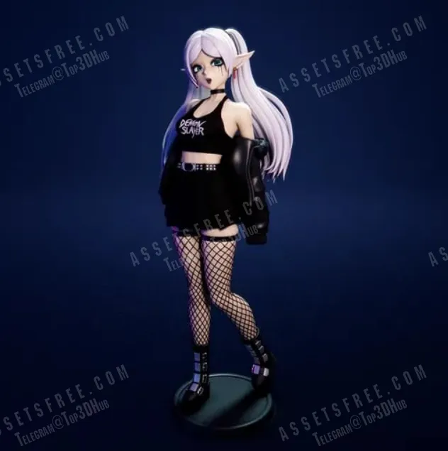 Frieren Goth – FunserviceSTL – STL 3D Print Model | AssetsFree.com Frieren Goth FunserviceSTL