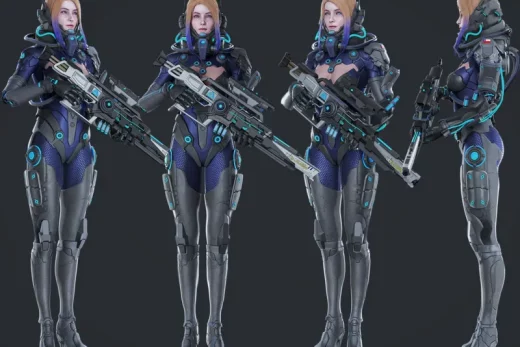 Koi Sculpts Woman Police Officer