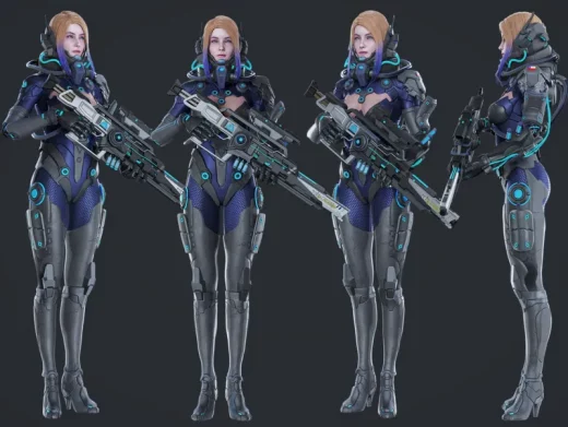 Koi Sculpts Woman Police Officer