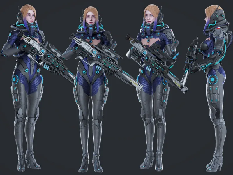 Koi Sculpts Woman Police Officer