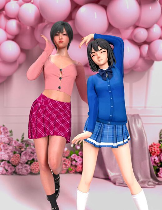 Magica Anime Poses for Genesis 8 81 Female Genesis 9 and Vicky