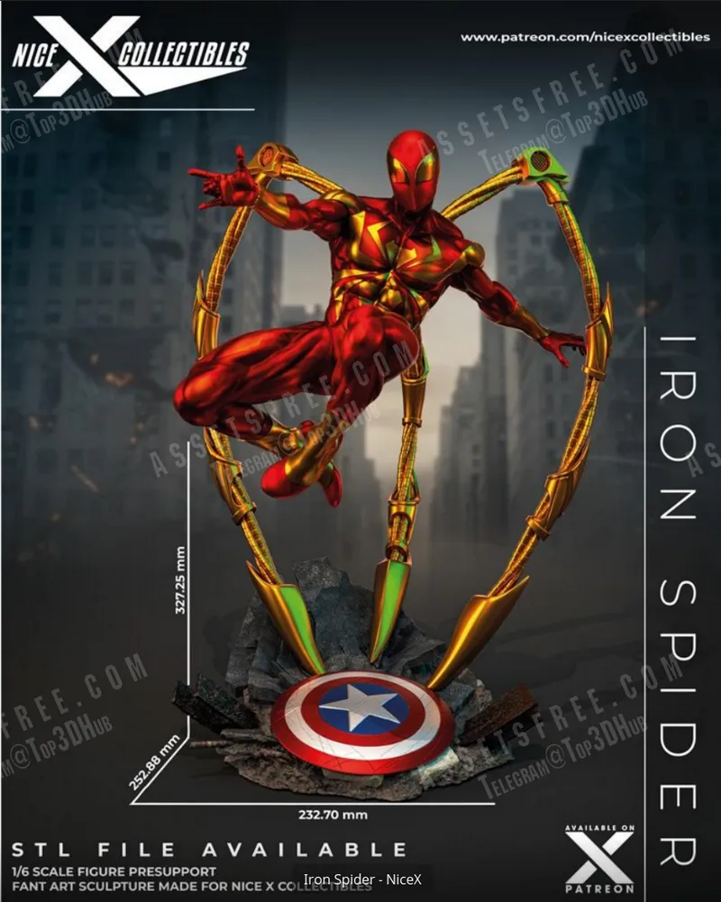 Nice_X_CollectiblesIron_Spider – STL 3D Print Model | AssetsFree.com Nice X CollectiblesIron Spider