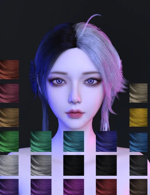 Noki Dual Tone Low Bun Hair for Genesis