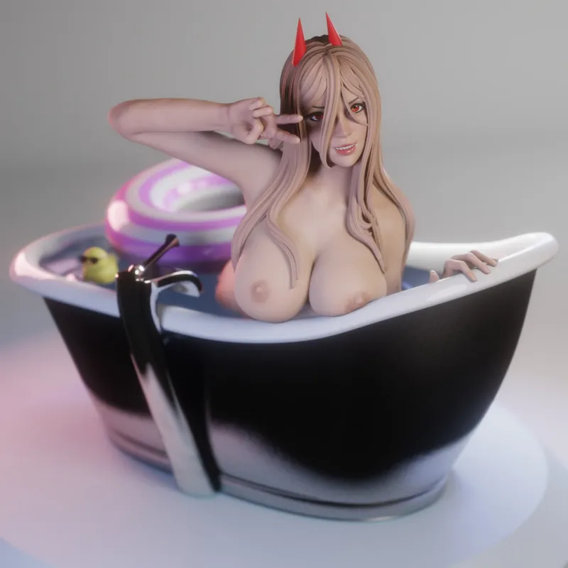 QB Works – Power (Bathtub) – Chainsaw Man – STL 3D Print Model | AssetsFree.com QB Works Power (Bathtub) Chainsaw Man