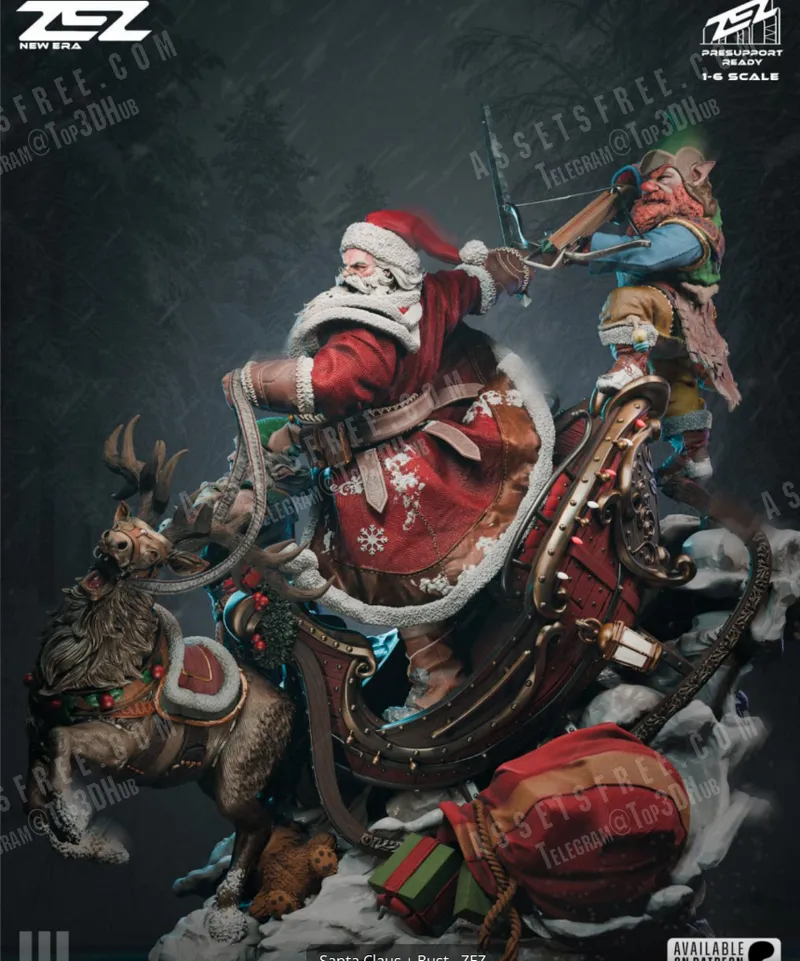 SANTA CLAUS – STL 3D Print Model | AssetsFree.com SANTA CLAUS