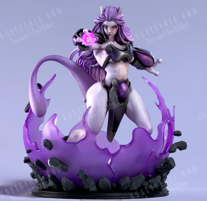 Siryll Art Mewtany Shiny SFW – STL 3D Print Model | AssetsFree.com Siryll Art Mewtany Shiny SFW
