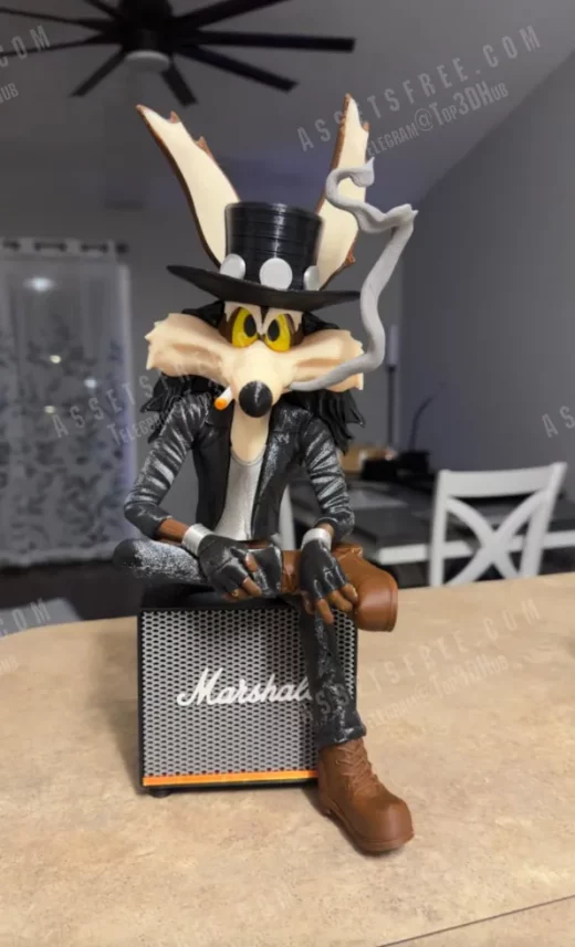 Wile E. Coyote Rockstar Metal Vibes
