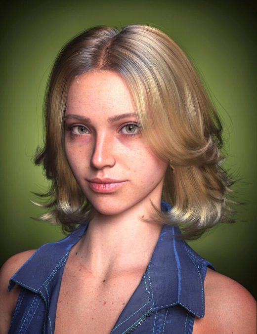 DForce Strand Based FE Breeze Short Hair for Genesis 9 & Genesis