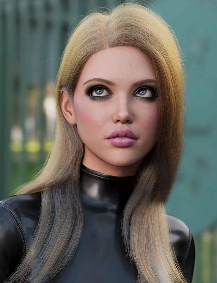 DForce Strand Based Long Glamorous Style Hair for Genesis 9 and Genesis 8 Female