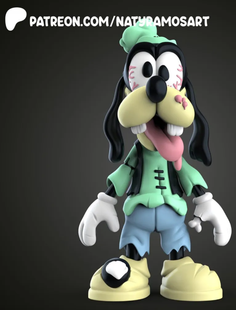 Goofy zombie stl 15cm