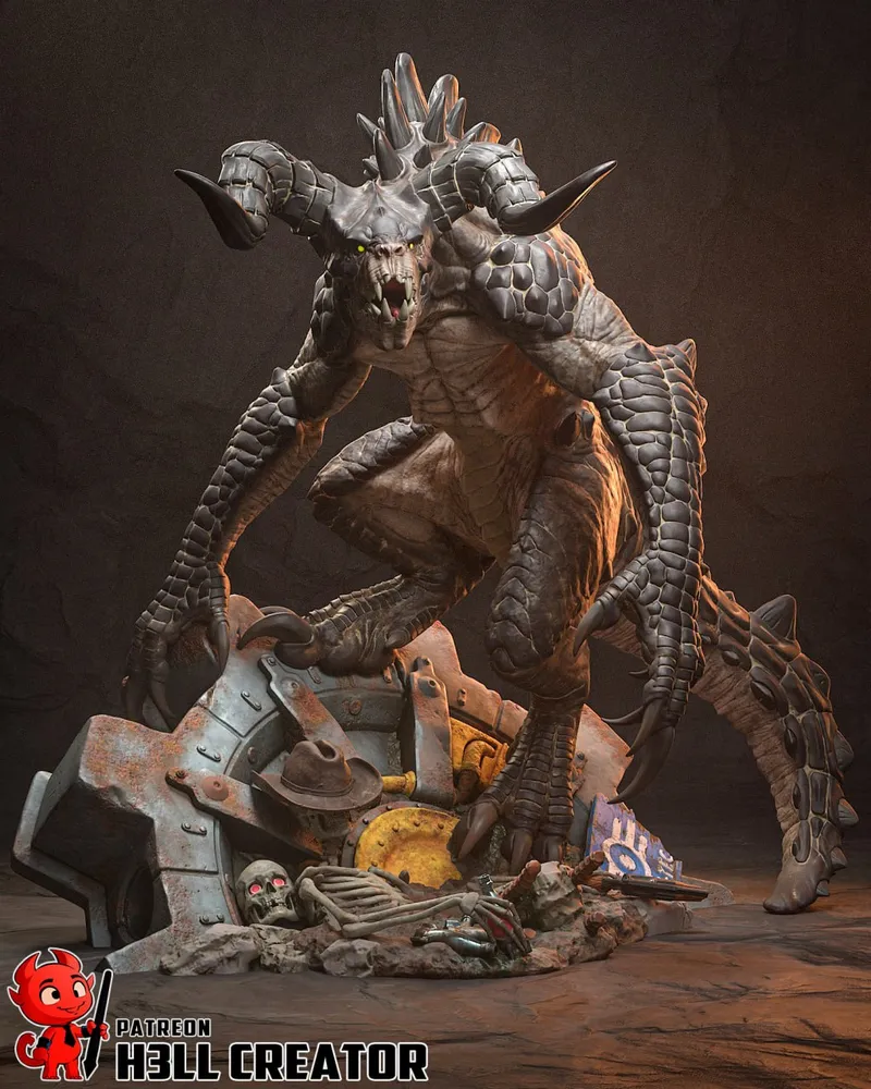 h3LL creator – Deathclaw – STL 3D Print Model | AssetsFree.com H3LL creator Deathclaw