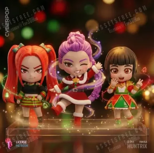 Kpop demon hunters chrismas chibi models20251216 1 u3jpg8