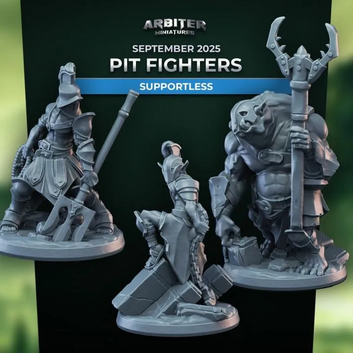 Arbiter Miniatures 202509 Pit Fighters Supportless