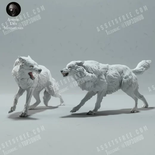 Arctic Wolves Fighting Supported