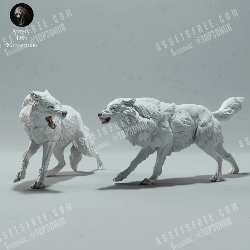 Arctic Wolves Fighting Supported