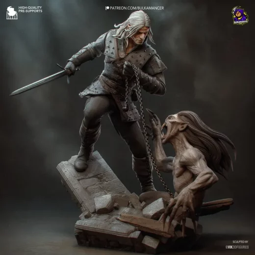 Bulkamancer Sculpts Geralt