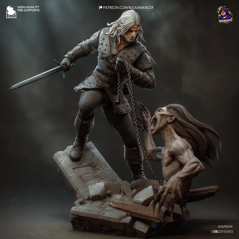 Bulkamancer Sculpts Geralt