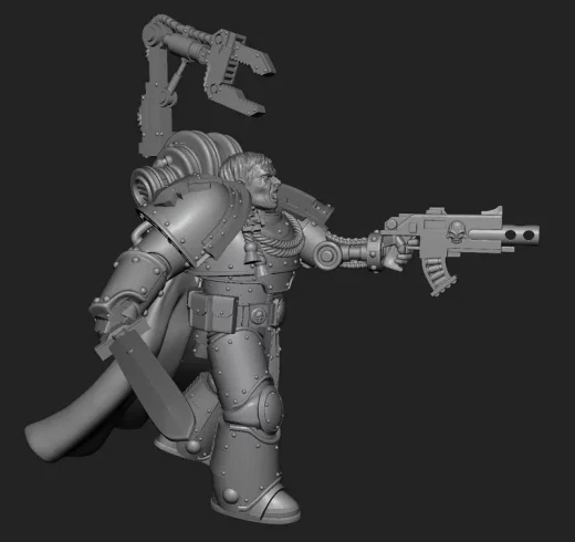 Clan Commander Shadrak Meduson,iron hand,captain,10th Company,US