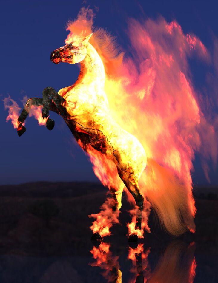 DA Flame Horse for Daz Horse