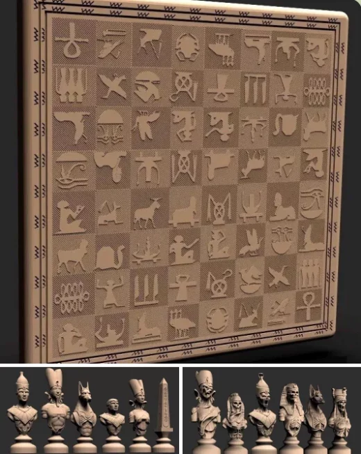 Egyptian Chess + Board