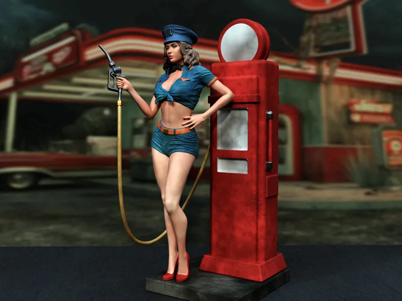 Exclusive – Mobil Oil Pin up Girl