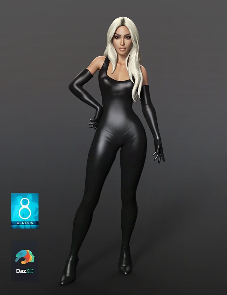 Kim Kardashian Fortnite for Genesis 8 Female
