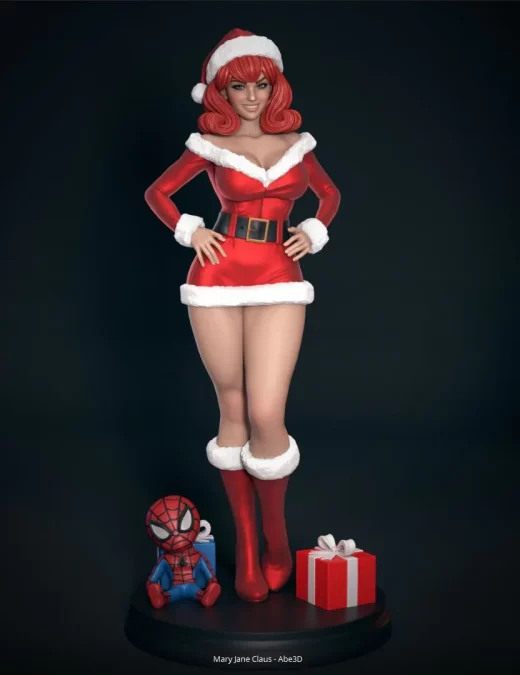 Mary Jane Mrs Claus pinup abe3d jungles