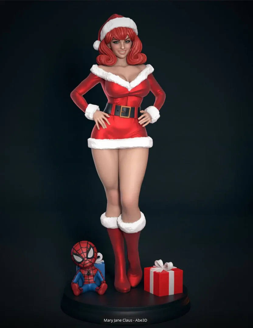 Mary Jane Mrs Claus pinup abe3d jungles