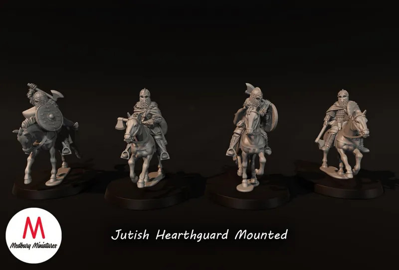 Medbury Miniatures Vendel Era Mounted Jutish Hearthguard