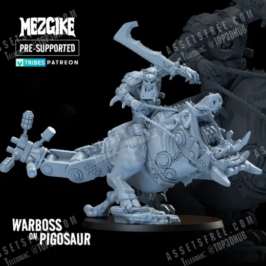 Mezgike 2025 01 Savage Orc Warboss on Pigosaur