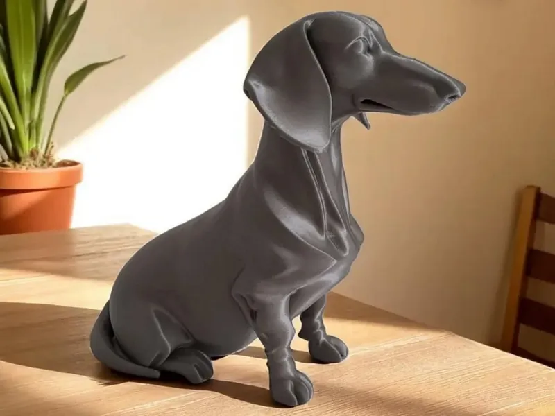 Minimalist+Modern+Dachshund+Figure,+Sculpture