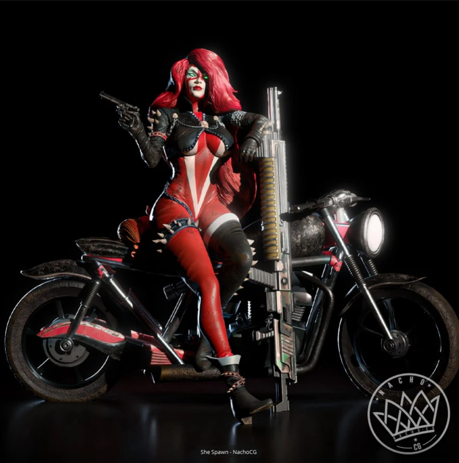 Nacho CG She spawn Statue Fan Art