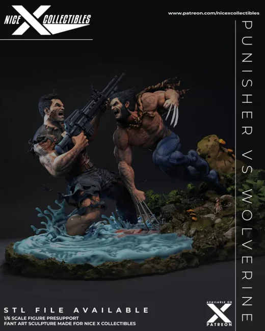 Nice X Collectibles Wolverine vs Punisher