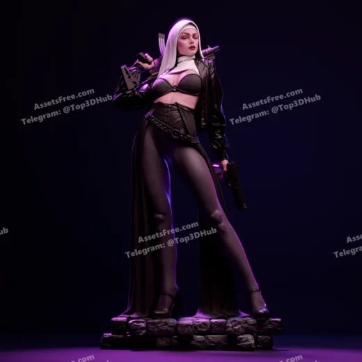 Nun with Gun