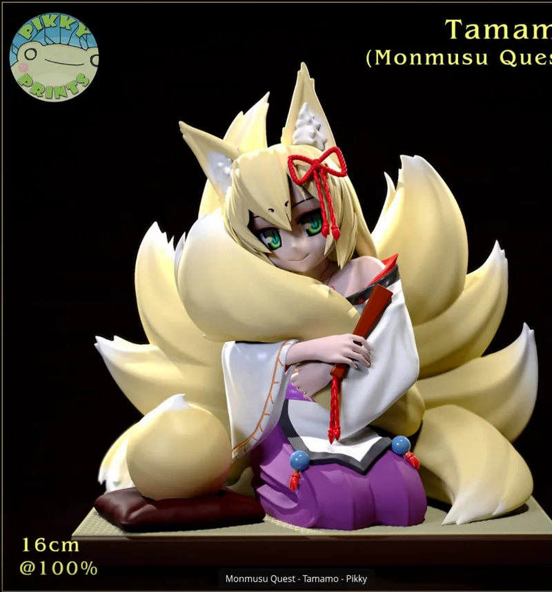 Pikky Prints Tamamo Monster Girl Quest Monmusu @stl for Home