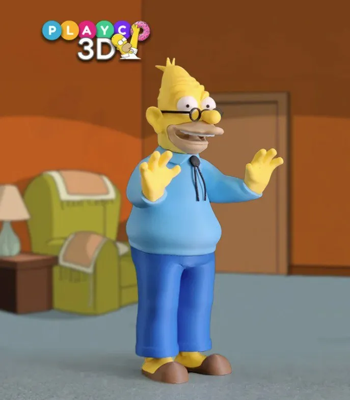 Playco3D- Grandpa Abe Simpson – STL 3D Print Model | AssetsFree.com Playco3D Grandpa Abe Simpson