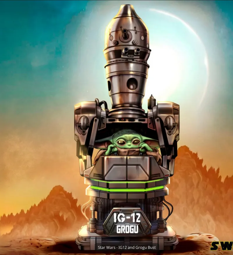 SW3D IG12 With Grogu Portrait Bust (Non Supported)