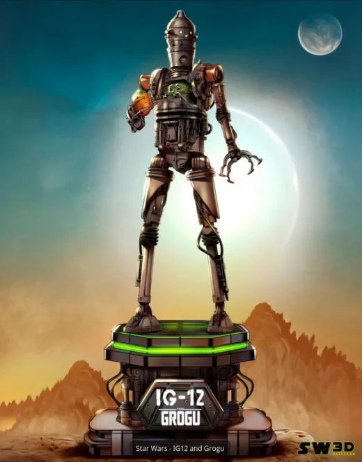 SW3D IG12 With Grogu Sculpture (Non Supported)