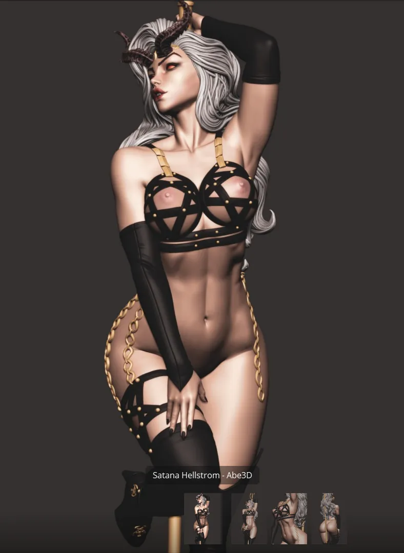 Satana Hellstrom Abe3D by LT3D +NSFW